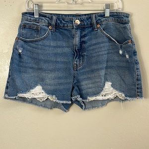 Wild Fable jean shorts blue high rise women’s size 12